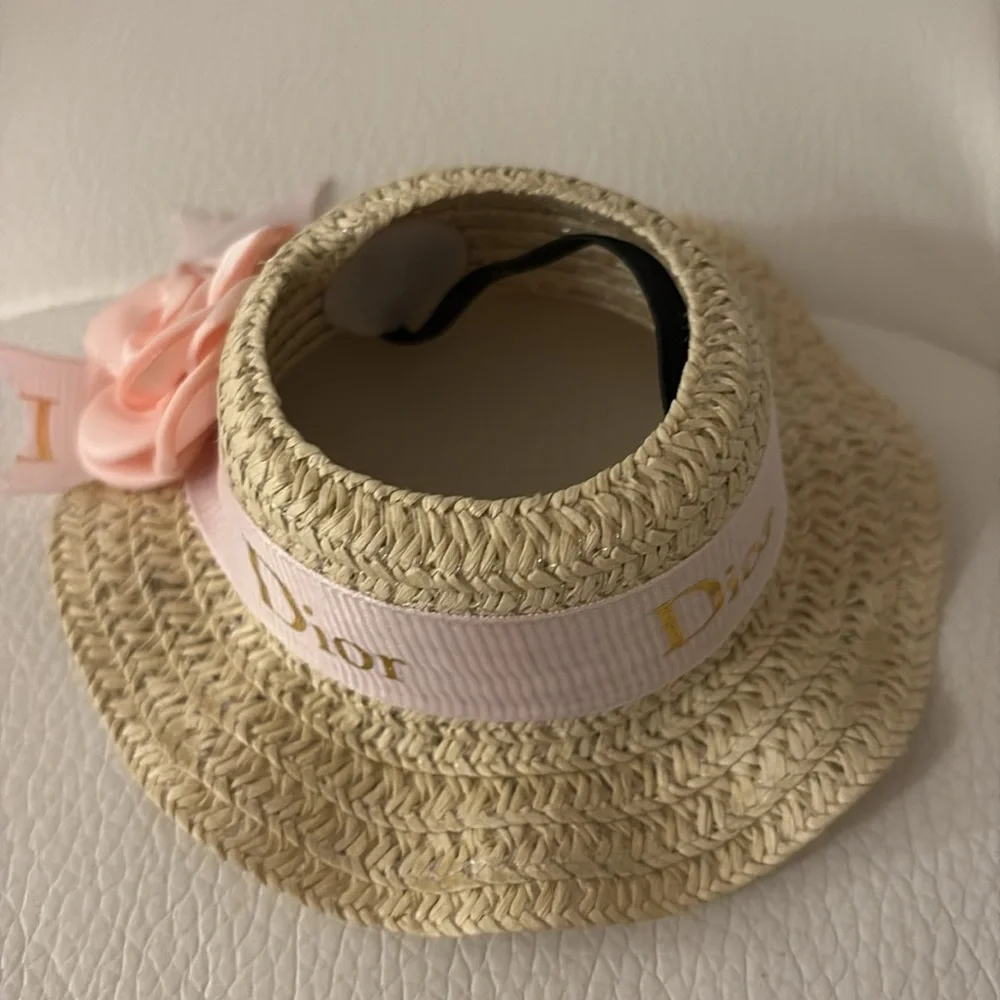 NEW Handmade Cute hat for your dog/cat. Dior ribbon is authentic